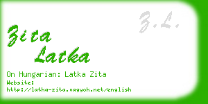 zita latka business card